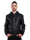 Men's Leather Jacket Melvin - Black