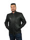 Men's Leather Jacket Finn - Black