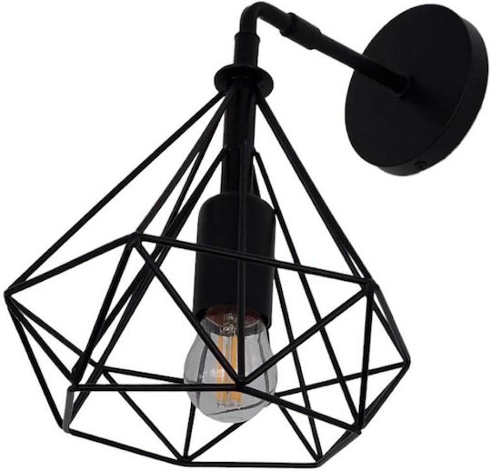 Stimeno Modern Leuchte Wand mit Fassung E27 Schwarz 20cm