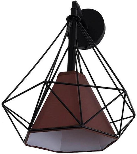 Stimeno Modern Leuchte Wand mit Fassung E27 Schwarz 25cm
