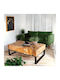 Rectangular Central Coffee Table Made of Solid Wood Natural W120xD70xH48cm