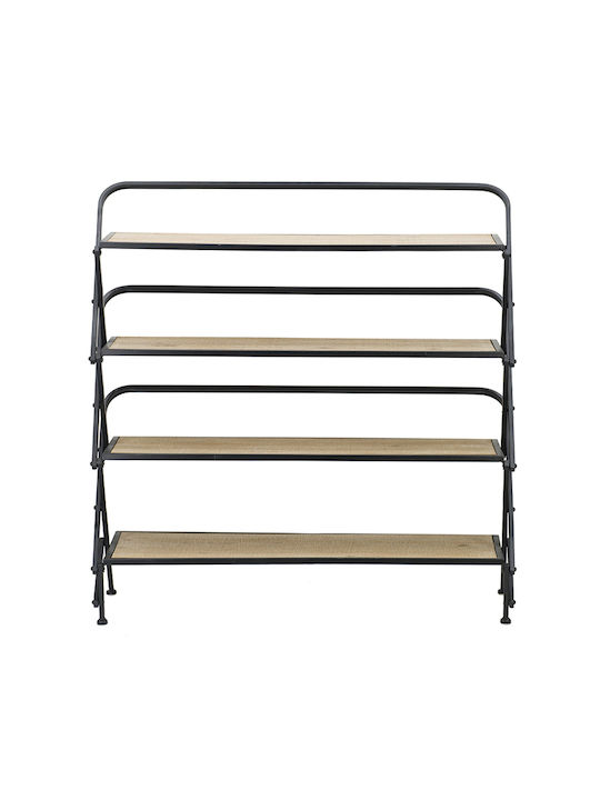 Shelving Unit Floor Black 84.5x32x87cm