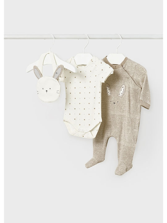 Mayoral Baby-Body-Set Langärmliges mit Accessoires Mehrfarbig 2Stück
