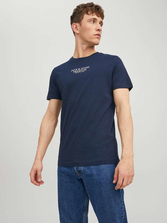 Jack & Jones Men's T-Shirt with Logo Navy Blue