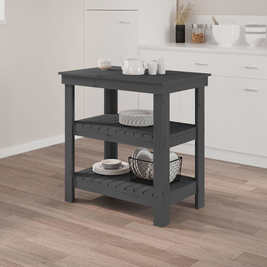 Tisch Bar aus Massivholz Gray 78.5x50x80cm