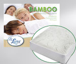 La Luna Semi-Double Jacquard Mattress Cover Fitted Bamboo White 110x200+35cm