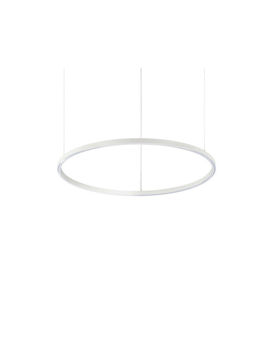 Ideal Lux Oracle Slim Μοντέρνο Κρεμαστό Φωτιστικό με Ενσωματωμένο LED σε Λευκό Χρώμα