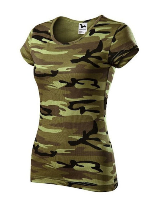 Adler Γυναικείο Διαφημιστικό T-shirt Κοντομάνικο σε Χακί Χρώμα