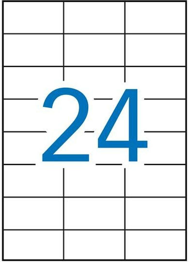 Apli 2400 Αυτοκόλλητες Ετικέτες Α4 Ορθογώνιες 70x37mm