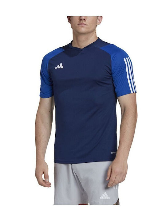 Adidas Tiro 23 Competition Bărbați T-shirt Sportiv cu Mânecă Scurtă Albastru marin