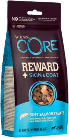 Wellness Core Reward + Skin and Coat Dog Treat Grain Free with Salmon 170gr