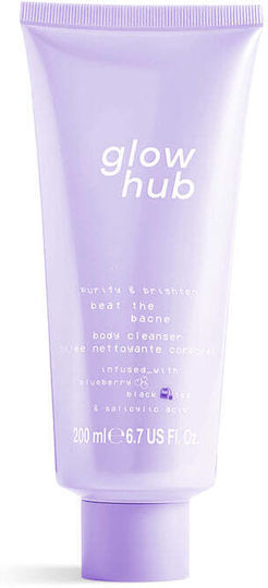 Glow Hub Пречистващ И Изсветляващ Душ Гел Blueberry & Black Tea 200ml