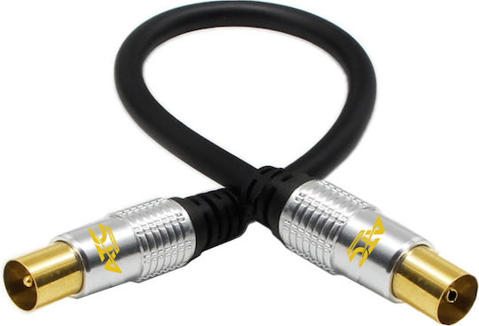 ATC Καλώδιο Κεραίας Coax male - Coax female Μαύρο 5m (03.003.0155)