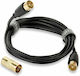 QED Καλώδιο Κεραίας Coax male - Coax female Μαύρο 1.5m (QE8154)