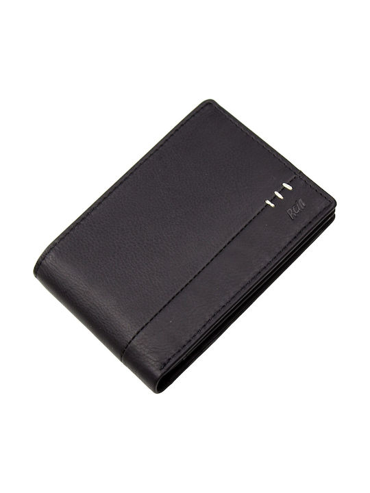 Leather men's wallet Rcm Y34-Black
