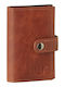 Men's Wallet Cards with RFID and Slide Mechanism Brown