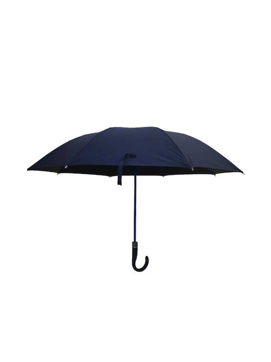 Automatic Umbrella with Walking Stick Black