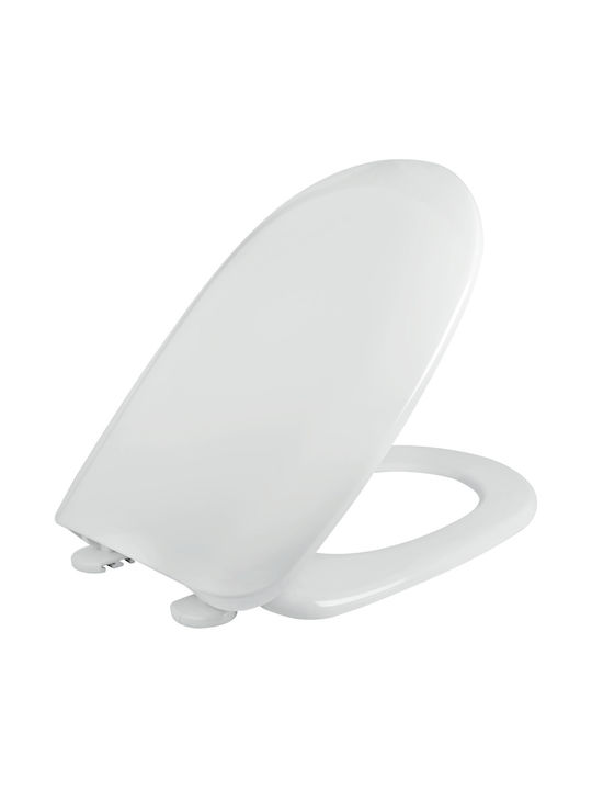 Elvit Linda I.S Toilettenbrille Soft-Close Bakelit 42.8-44.6x36cm Weiß