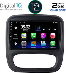 Digital IQ Car-Audiosystem für Opel Vivaro Fiat Talento Renault Verkehr Audi A7 Nissan NV300 2014> (Bluetooth/USB/AUX/WiFi/GPS) mit Touchscreen 9"