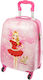 A2S Mädchen Kinder Koffer Kabine Hart Rosa mit 4 Räder Höhe 45cm