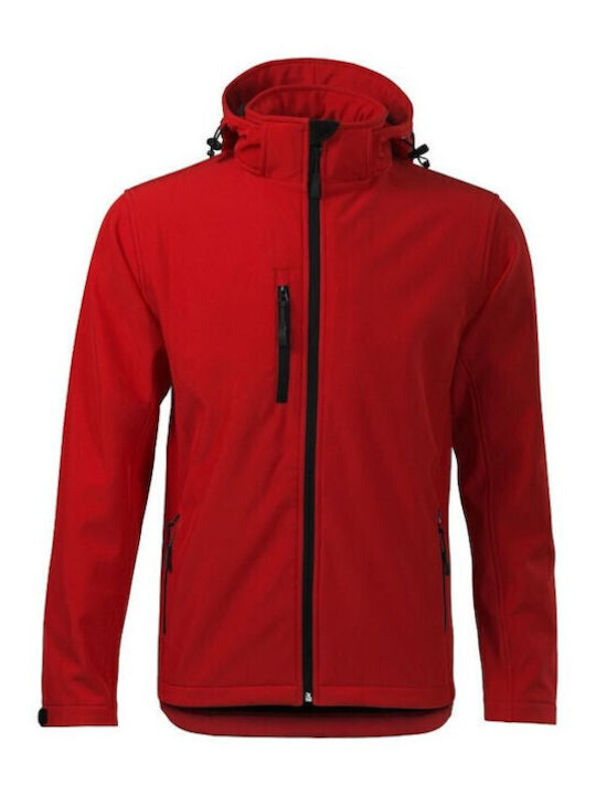 Performance Χειμωνιάτικο Μπουφάν Softshell Αδιάβροχο και Αντιανεμικό Κόκκινο