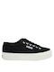 Superga 2740 Damen Flatforms Sneakers Schwarz