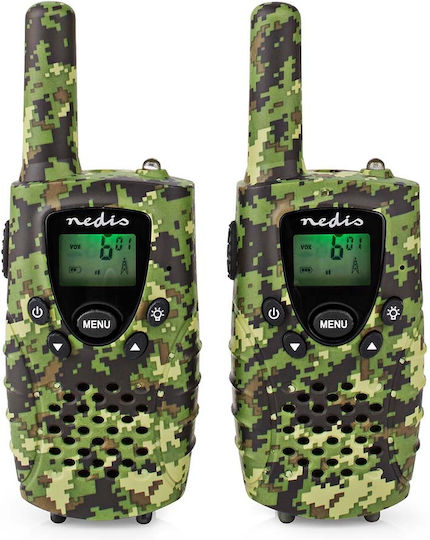 Nedis WLTK0810BK Transmițător Wireless PMR cu Ecran Monocrom Set 2buc Camo Green