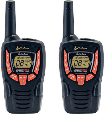 Cobra AM-655 Walkie Talkie with Monochrome Display Black 2pcs