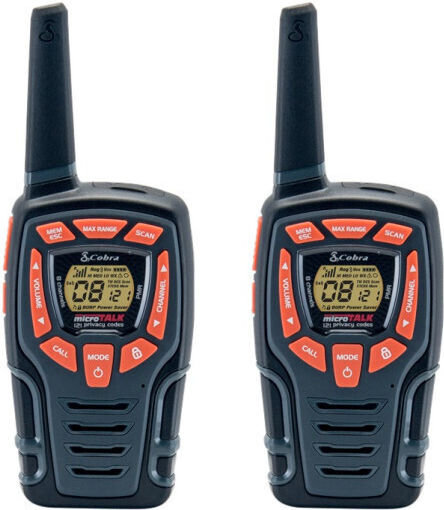 Cobra AM-855 Walkie Talkie mit Monochromdisplay Set 2Stück