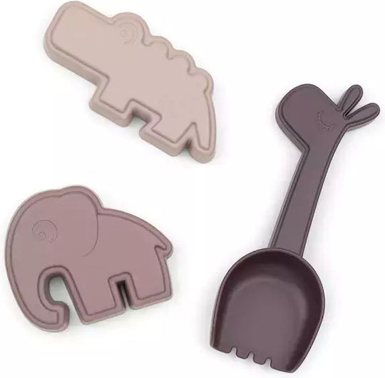 Done by Deer Deer Friends Powder Plastic Sand Molds Set Pink 2.5 cm (3pcs)