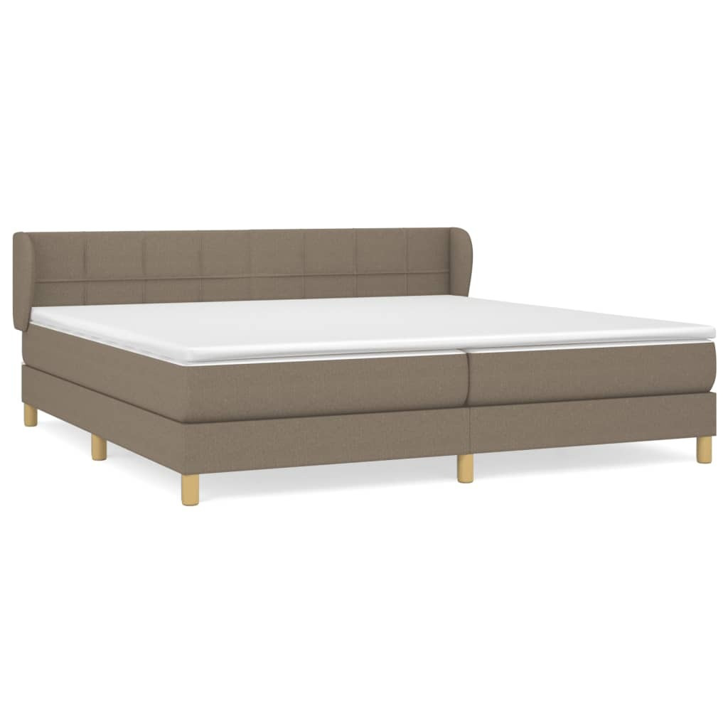 King Size Bed Padded with Fabric with Slats Taupe 200x200cm 3126833 |  Skroutz.cy