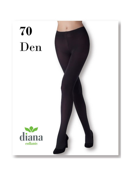 DIANA - 1003 Blickdichte Strumpfhose 70D mit niedriger Taille Schwarz