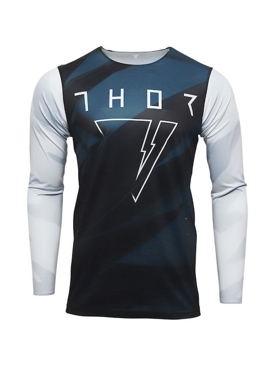 Thor MX Prime Pro Cast Pentru bărbați Tricou Motocross Mânecă lungă White/Midnight