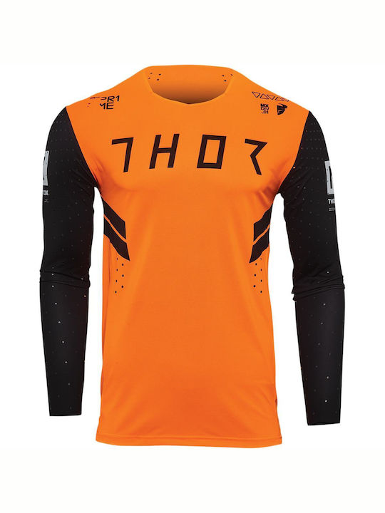 Thor MX Prime Hero Ανδρική Jersey Motocross Black/Fluo Orange