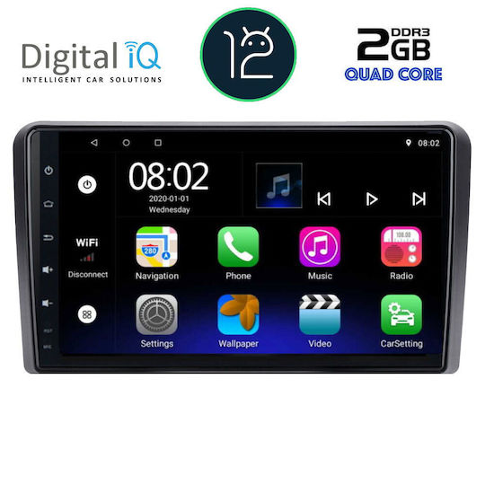 Digital IQ Sistem Audio Auto Hummer H1 H1 2007+ (Bluetooth/USB/AUX/WiFi/GPS/Apple-Carplay/Android-Auto/Partitură) cu Ecran Tactil 9"