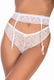 Comfort Garters with Lace Garter Lace Thin White