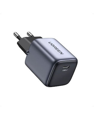 Ugreen Φορτιστής Χωρίς Καλώδιο με Θύρα USB-C 30W Power Delivery Γκρι (340305)