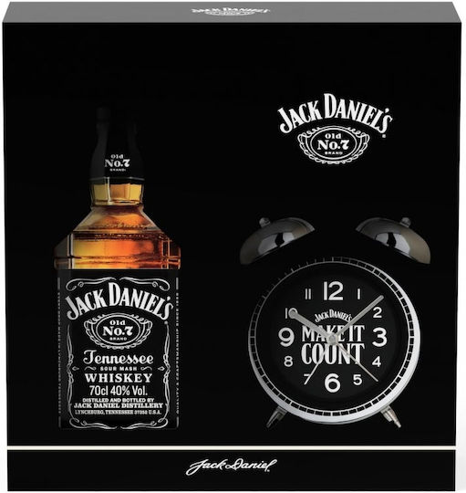 Jack Daniel's Compoziție de Băuturi în Cutie Whisky și ceas deșteptător 700ml 0220110