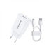 WK Charger with USB-A Port and Cable USB-C 10W Whites (WP-U118)
