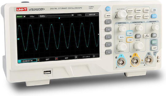 Uni-T UTD2102CEXPLUS Heat Rate Monitor Counter 100MHz with 2 Channels and 7" Screen