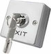 C Gate Complete Wall Push Exit Button with Frame Silver SE-SB53E
