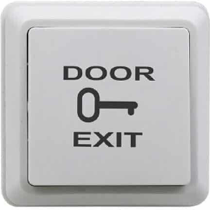 C Gate Complete Wall Push Exit Button with Frame White SE-SBM1
