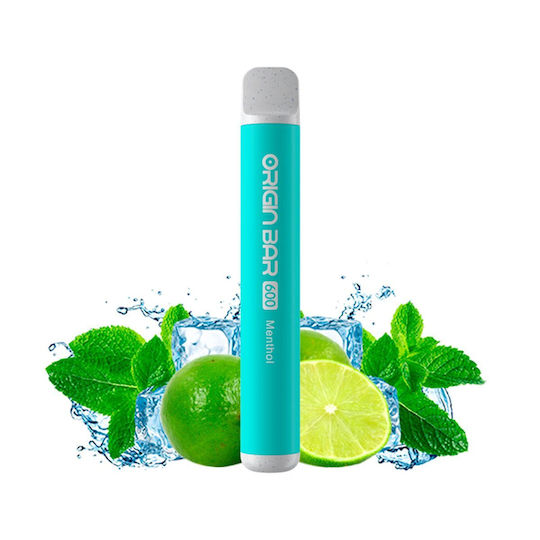 Aspire Origin Bar Ηλεκτρονικό Τσιγάρο μιας Χρήσης 600 Εισπνοών Menthol 2ml 20mg Τιρκουάζ