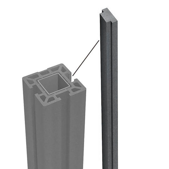 Showood Posta pentru Împrejmuire Grădină din Aluminiu 21x4x150buc 1buc Black