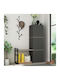 Mello Entry Furniture with Hanger / Shoe Rack & Wardrobe Charcoal 109x39x149cm
