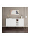 Bufet Flynn Din Lemn Alb 142x35.6x83cm