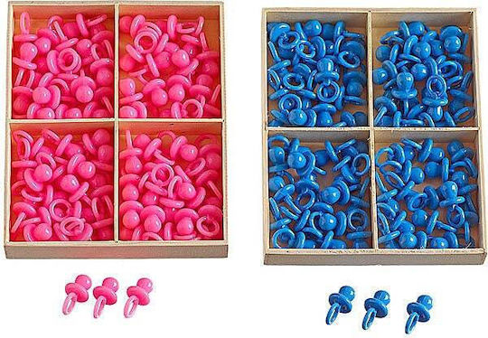 JK Home Decoration Διακοσμητικό Στοιχείο για Μπομπονιέρες Πιπίλες Στολιδάκια 2τμχ (Διάφορα Σχέδια/Χρώματα)