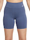 Nike Women's Legging Shorts High Waisted Blue