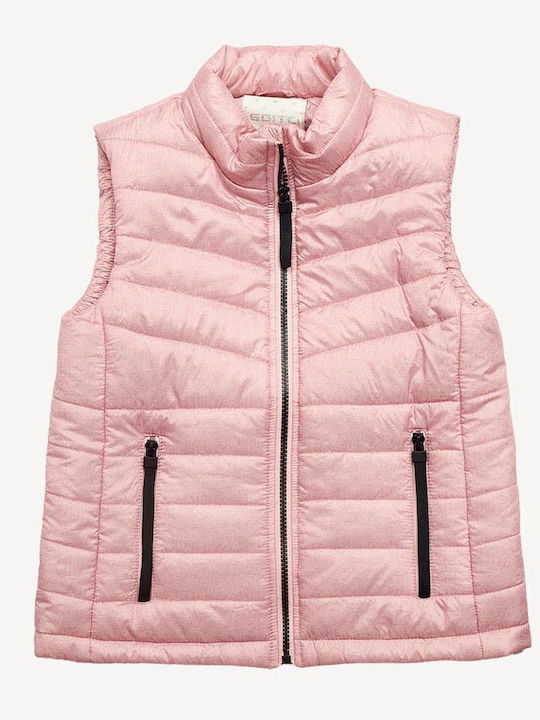 Evita Kids' Quilted Jacket Sleeveless Short Pink