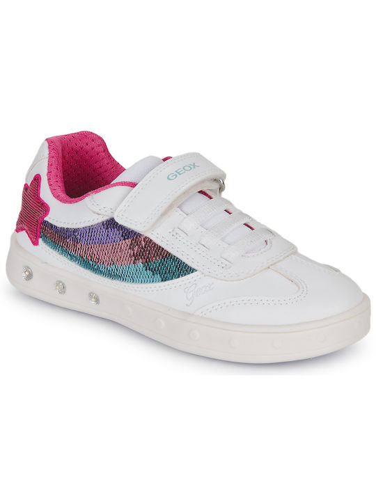 Geox Παιδικά Sneakers J Skylin B Ανατομικά για Κορίτσι Λευκά